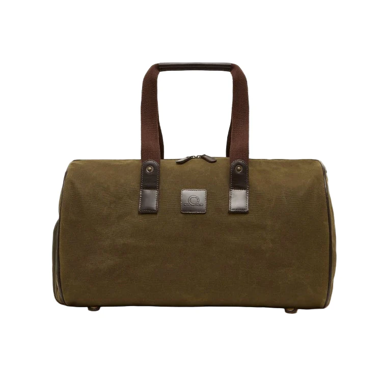 Chatham Waxed Canvas Duffel Bag - Green/Dark Brown - Image 2