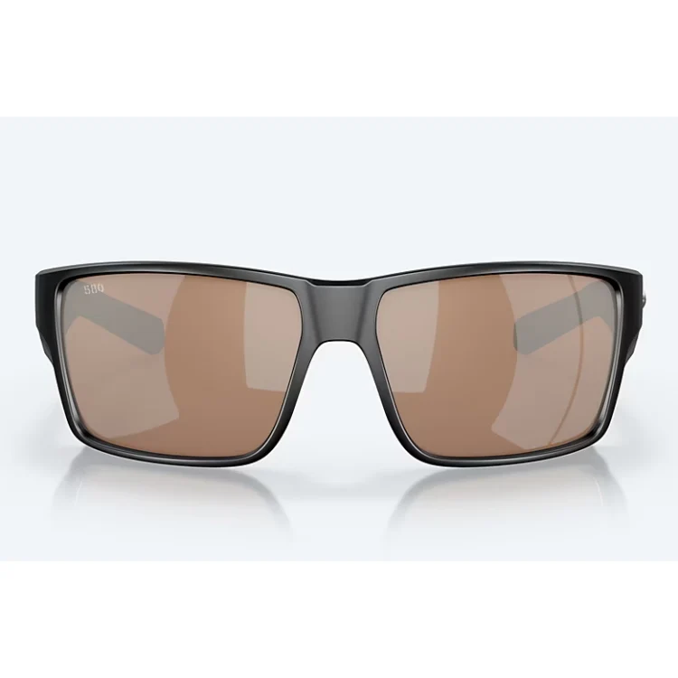 Costa Del Mar Reefton Pro Sunglasses - Matte Black Frame - Copper Silver Mirror 580G Lens - Image 2