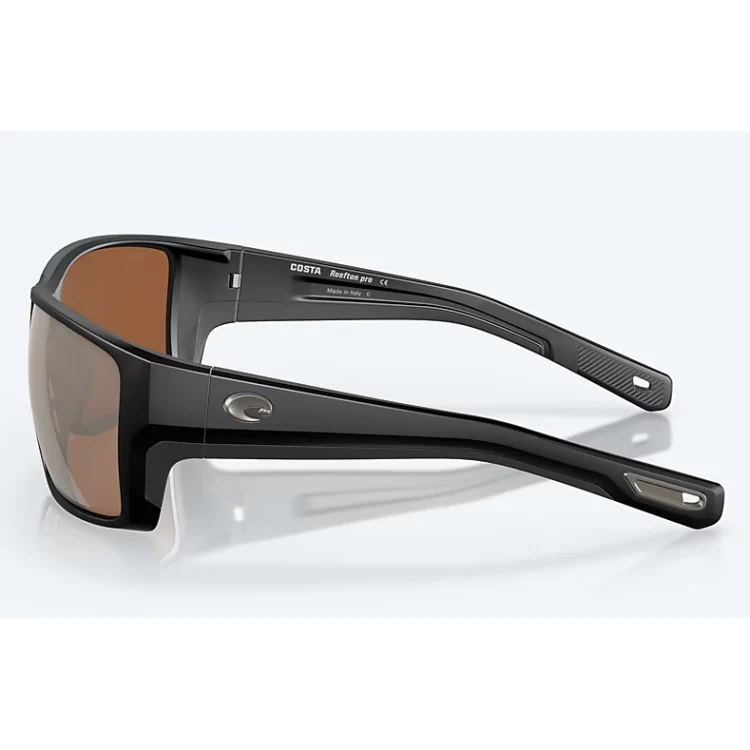 Costa Del Mar Reefton Pro Sunglasses - Matte Black Frame - Copper Silver Mirror 580G Lens - Image 3
