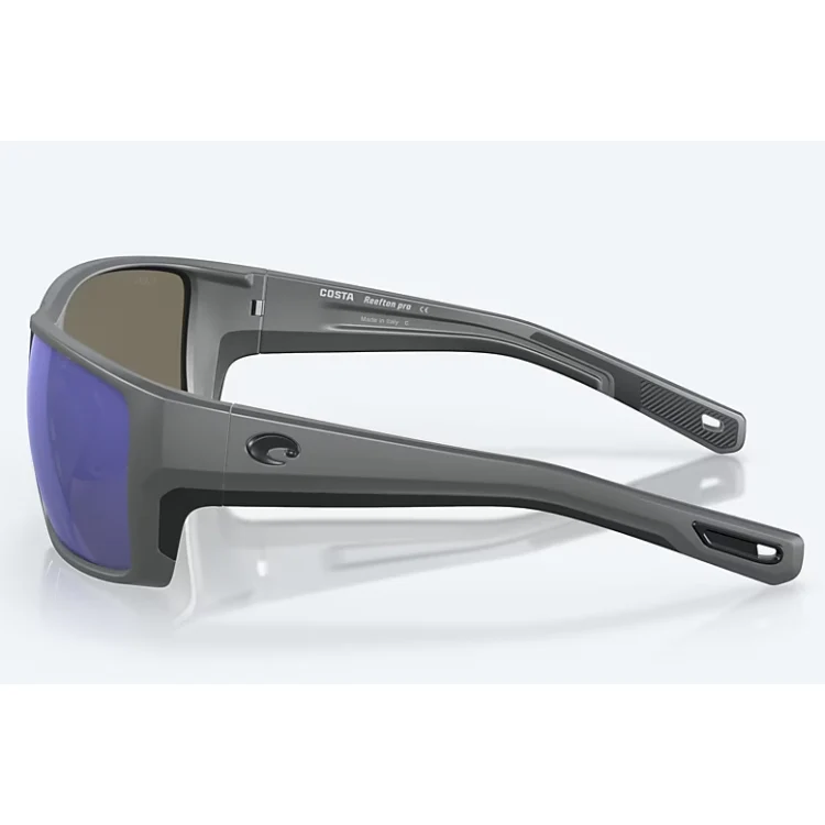 Costa Del Mar Reefton Pro Sunglasses - Matte Grey Frame - Blue Mirror 580G Lens - Image 3