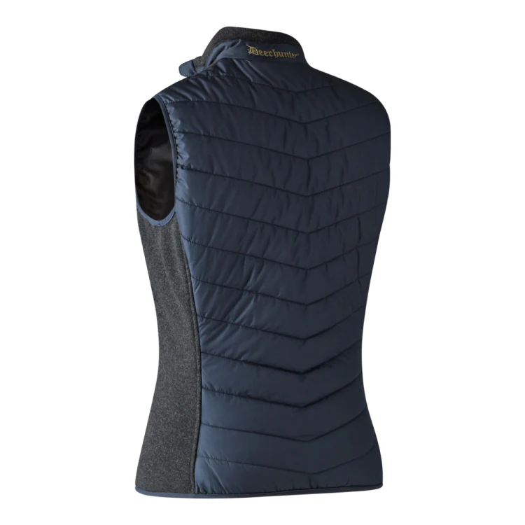 Deerhunter Ladies Caroline Padded Waistcoat - Dark Blue - Image 2