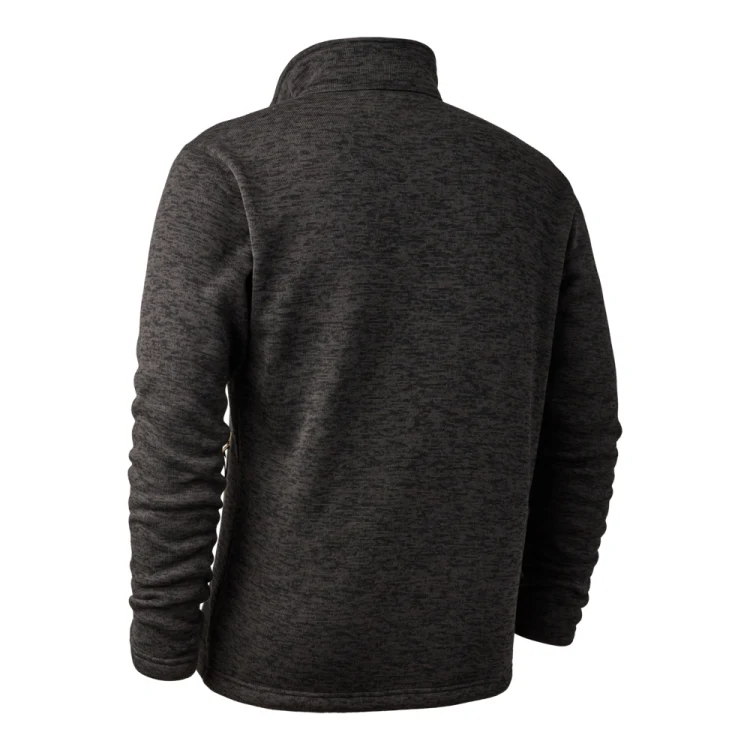 Deerhunter Sarek Knitted Jacket - Dark Grey Melange - Image 5