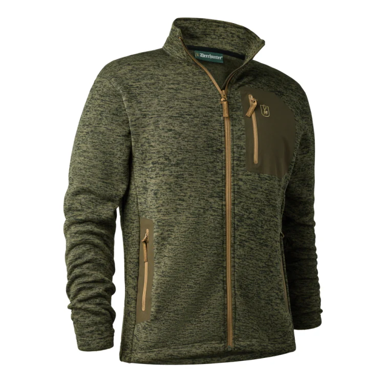 Deerhunter Sarek Knitted Jacket - Olive Night Melange - Image 4
