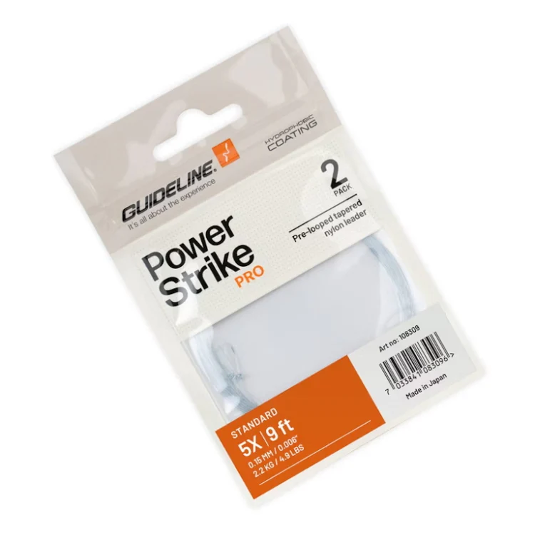 Guideline Power Strike Pro Tapered Nylon Standard Leader - 9ft