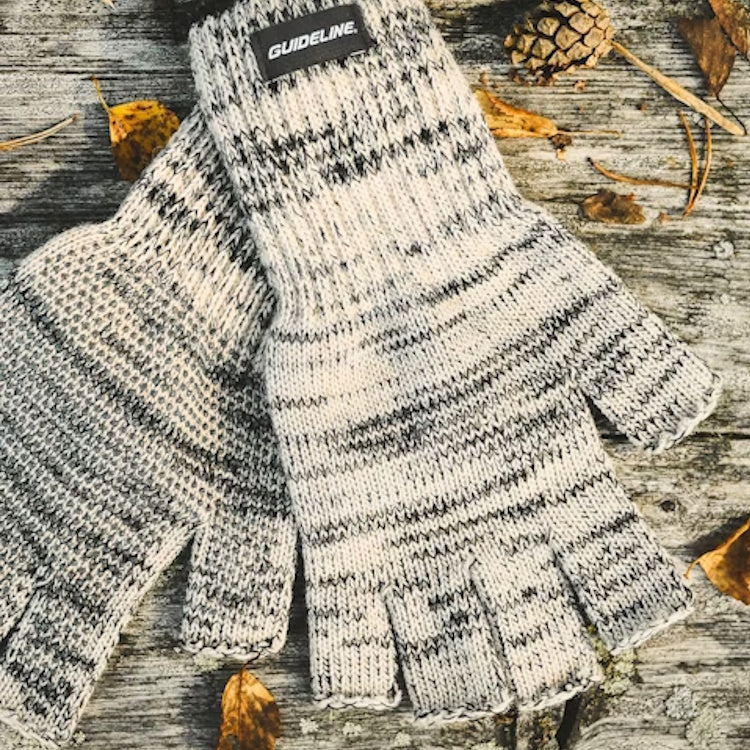Guideline Wool Fingerless Gloves - Grey Twist - Image 5