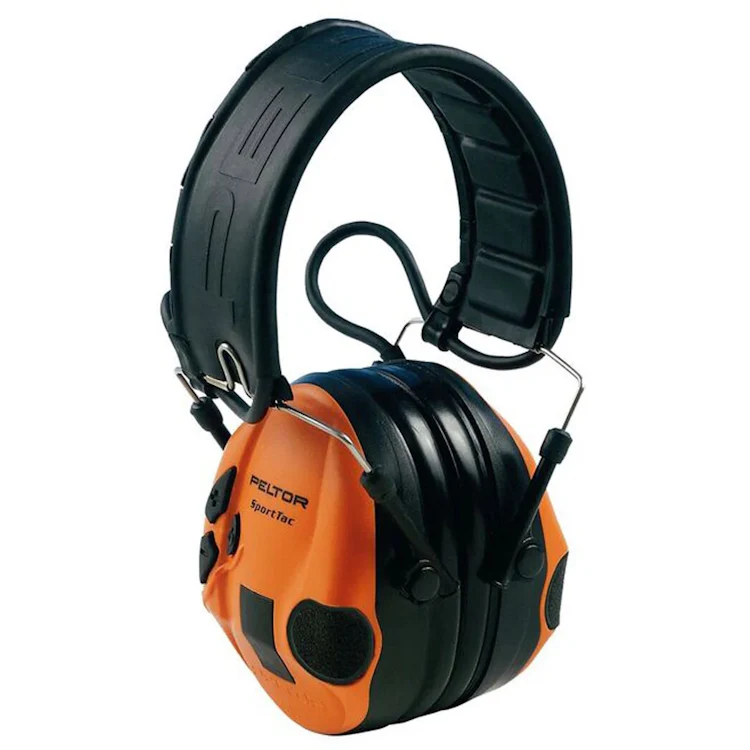 Gunmark Peltor Sporttac Electronic Earmuff - Green/Orange - Image 2