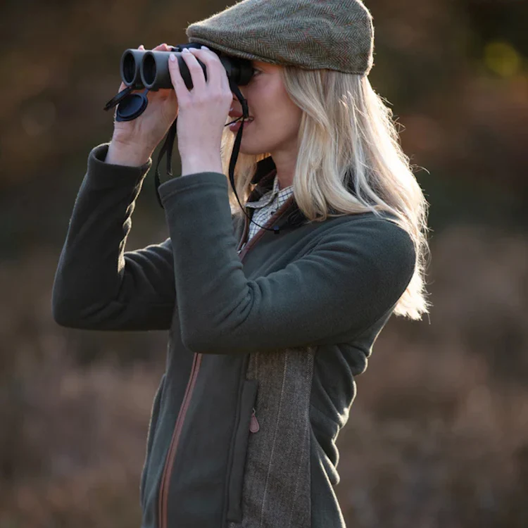 Gunner and Hound Ladies Long-Sleeved Tweed Fleece - Forest Green - Image 2