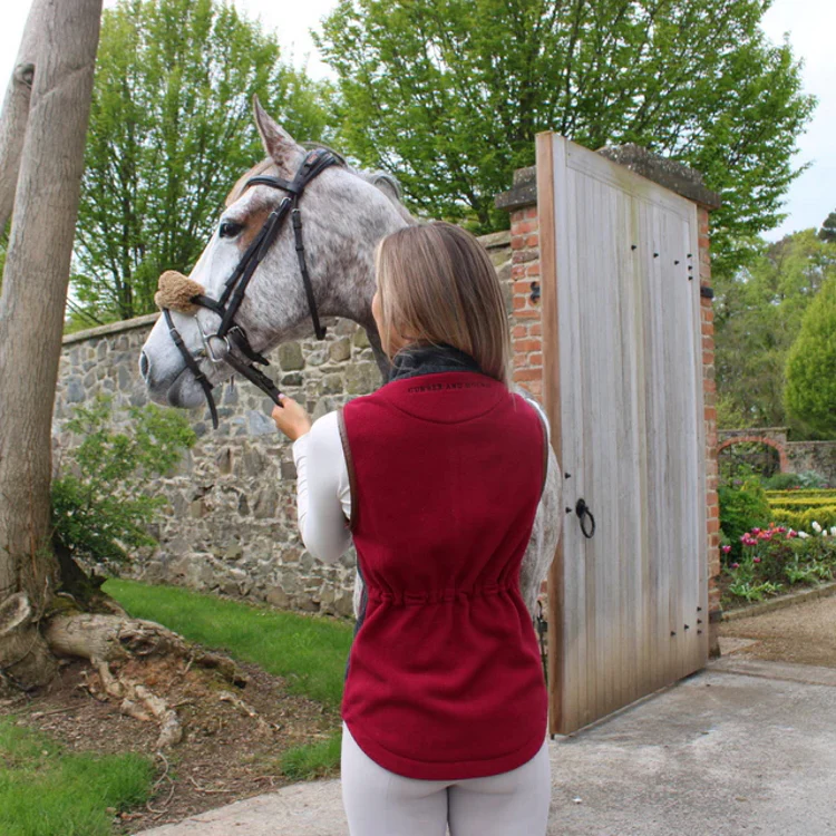 Gunner and Hound Ladies Tweed Incorporated Gilet - Cranberry - Image 4