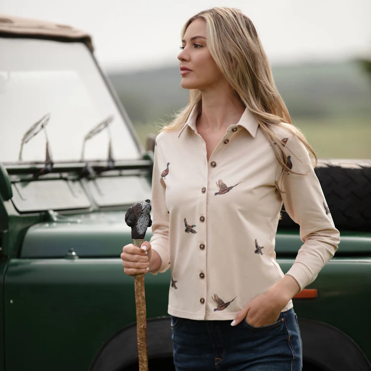 Gunner and Hound Ladies Wildfowl Country Shirt - Pheasant & Duck - Image 4