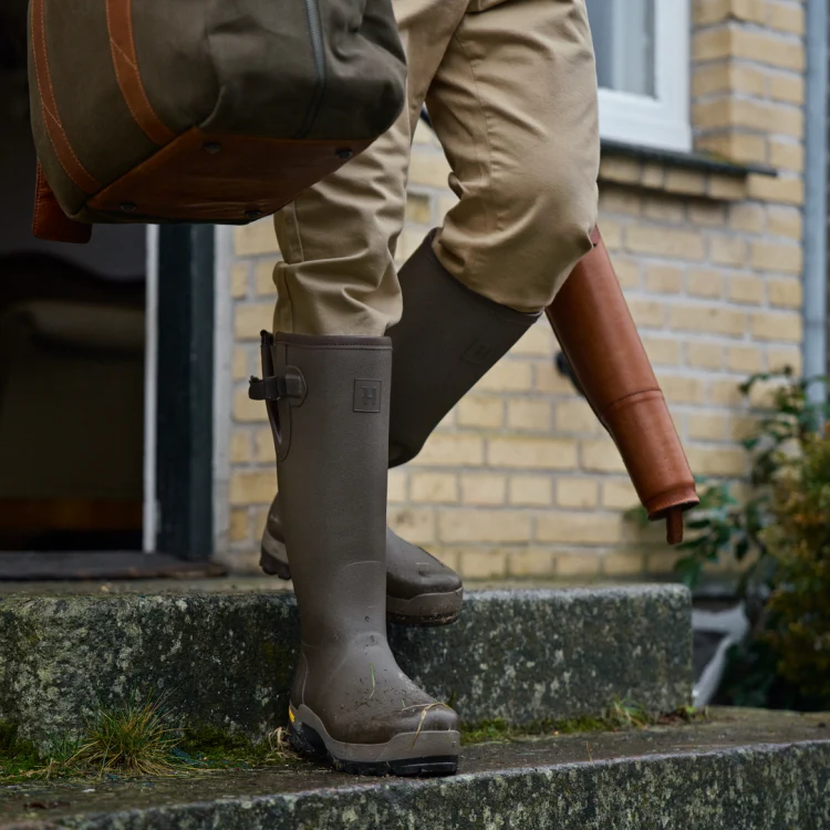 Harkila Forester Gusset Rubber Boots - Dark Willow Green - Image 4