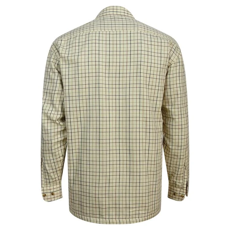 Hoggs of Fife Birch Micro Fleece Lined Shirt - Olive/Tan Check - Image 4