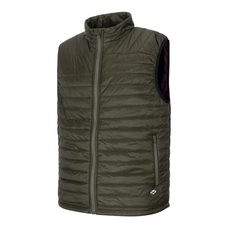 Hoggs of Fife Kingston Rip-Stop Gilet - Olive/Merlot