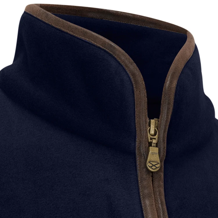 Hoggs of Fife Ladies Stenton 1/4 Zip Fleece - Midnight Navy - Image 3