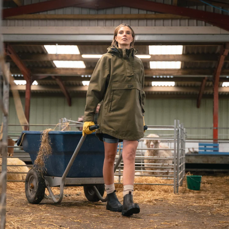 Hoggs of Fife Ladies Torness Trilaminate Smock - Olive - Image 5