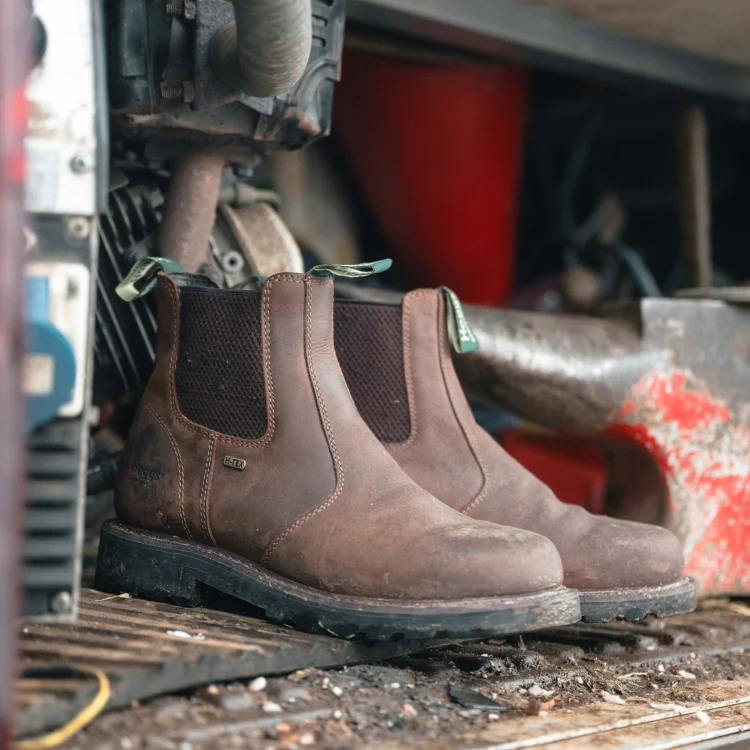 Hoggs of Fife Shire Pro Waterproof Dealer Boots - Crazy Horse Brown - Image 3