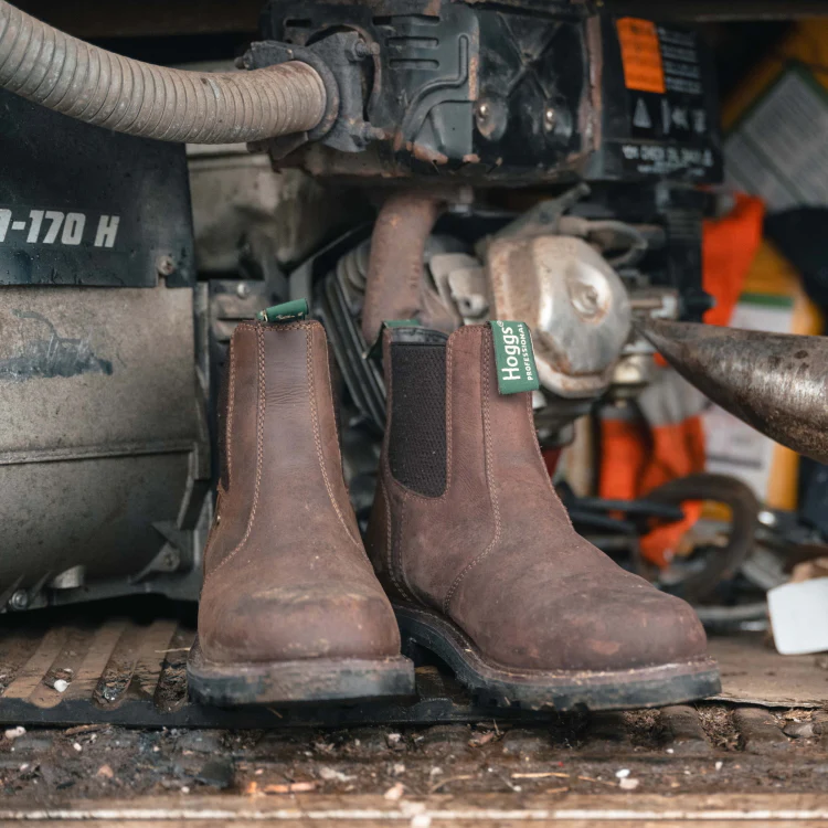 Hoggs of Fife Shire Pro Waterproof Dealer Boots - Crazy Horse Brown - Image 4