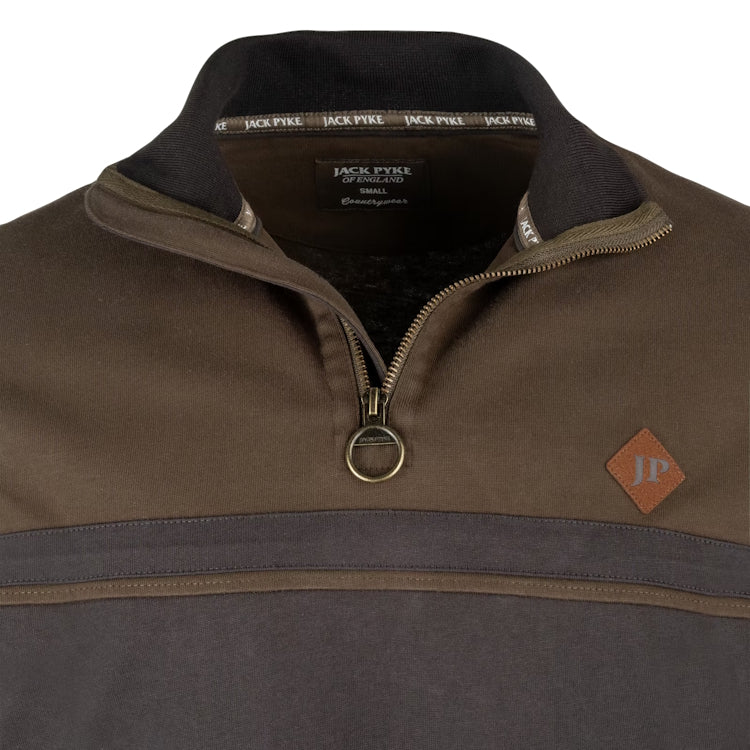 Jack Pyke 1/2 Zip Contrast Sweatshirt - Green - Image 3