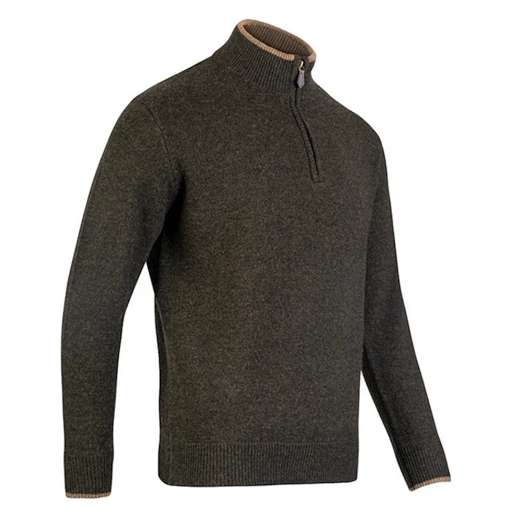 Jack Pyke Ashcombe Zip Neck Sweater - Dark Olive - Image 3