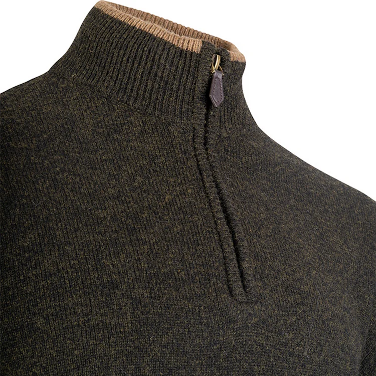 Jack Pyke Ashcombe Zip Neck Sweater - Dark Olive - Image 4