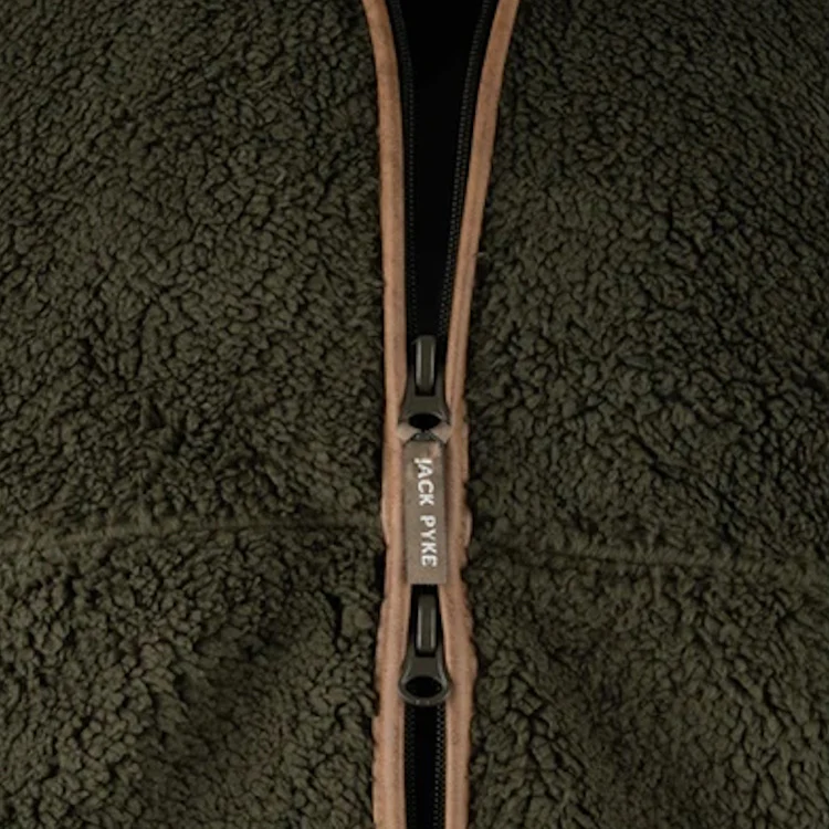 Jack Pyke Chunky Fleece Gilet - Dark Olive - Image 3