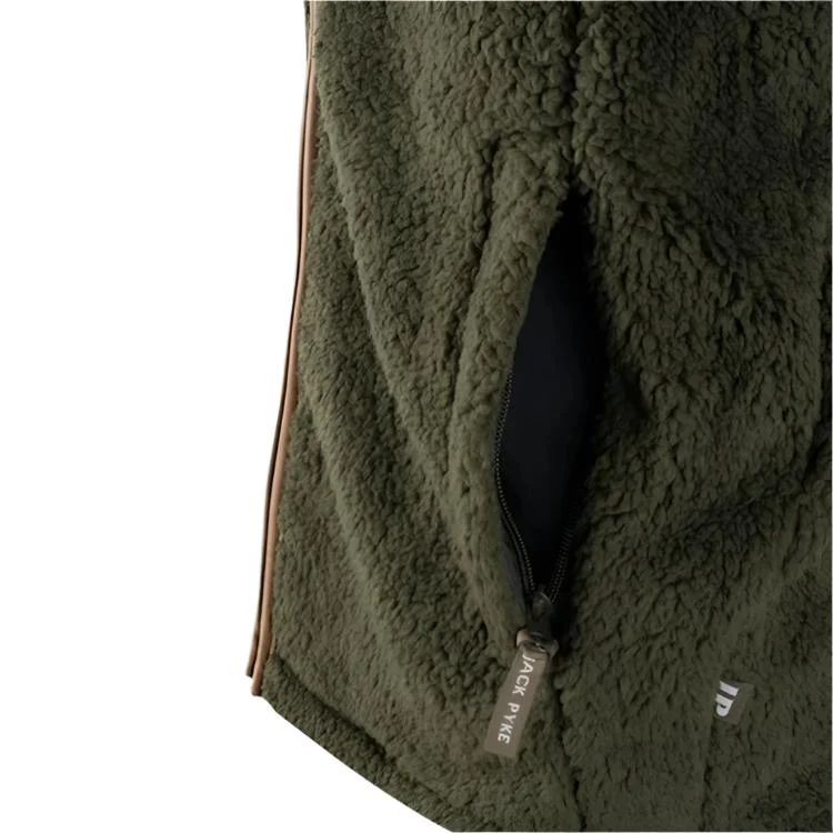 Jack Pyke Chunky Fleece Gilet - Dark Olive - Image 4