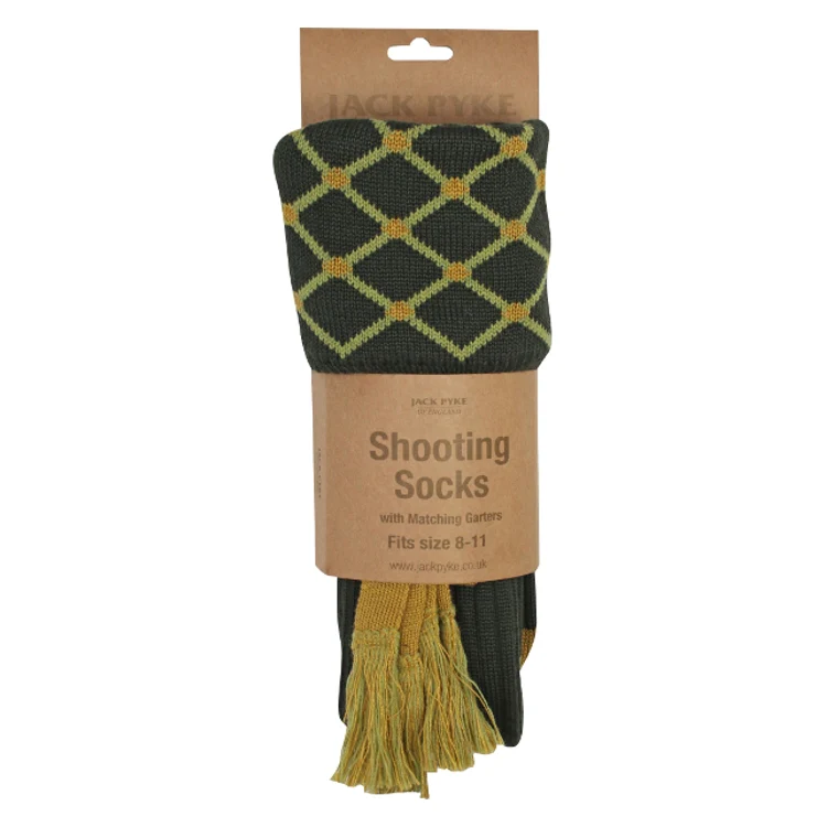 Jack Pyke Diamond Socks - Green/Gold/Sage - Image 2