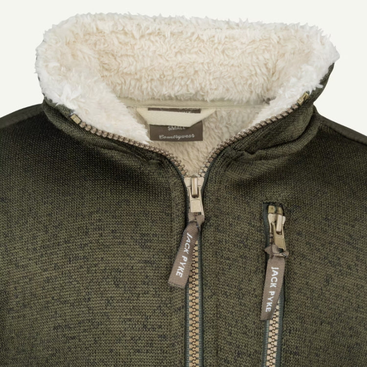 Jack Pyke Junior Scandinavian Fleece Jacket - Dark Olive - Image 5