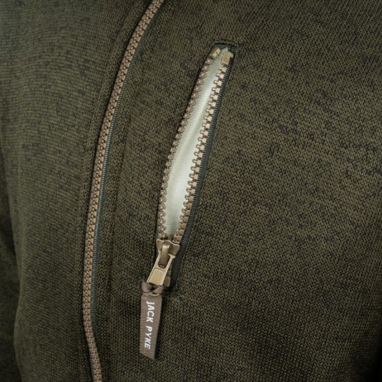 Jack Pyke Junior Scandinavian Fleece Jacket - Dark Olive - Image 7