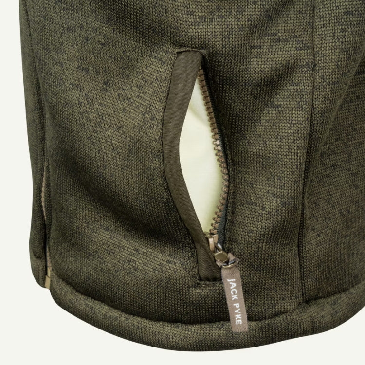 Jack Pyke Junior Scandinavian Fleece Jacket - Dark Olive - Image 8