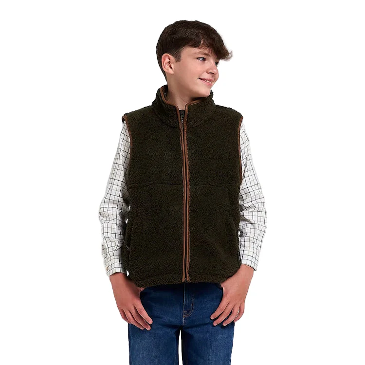 Jack Pyke Junior Sherpa Fleece Gilet - Dark Olive - Image 4