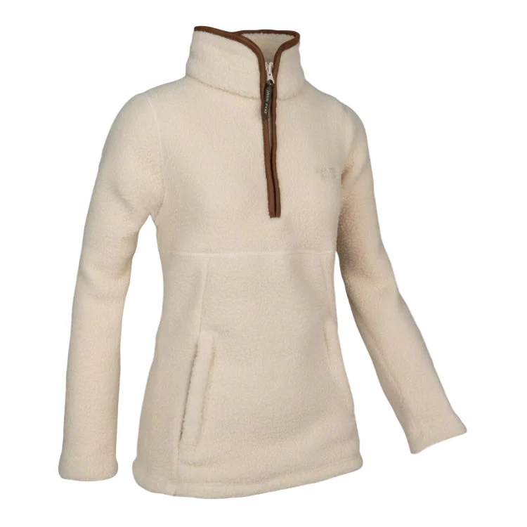 Jack Pyke Ladies 1/2 Zip Sherpa Fleece Pullover - Sail - Image 3