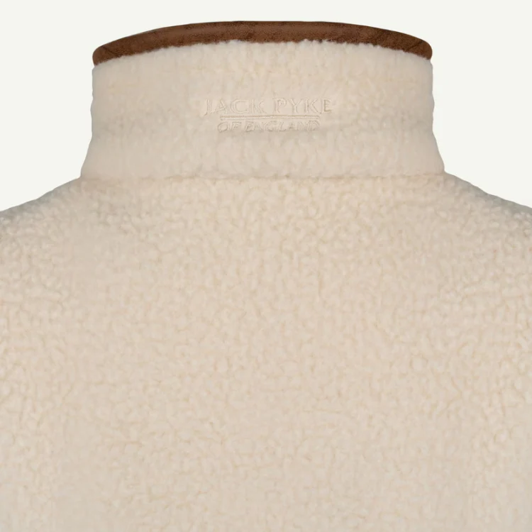Jack Pyke Ladies 1/2 Zip Sherpa Fleece Pullover - Sail - Image 6
