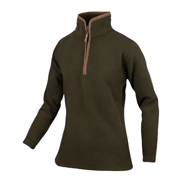 Jack Pyke Ladies Fleece Pullover - Dark Olive - Image 2