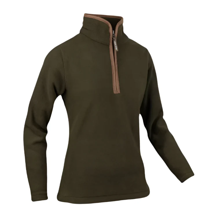 Jack Pyke Ladies Fleece Pullover - Dark Olive - Image 3