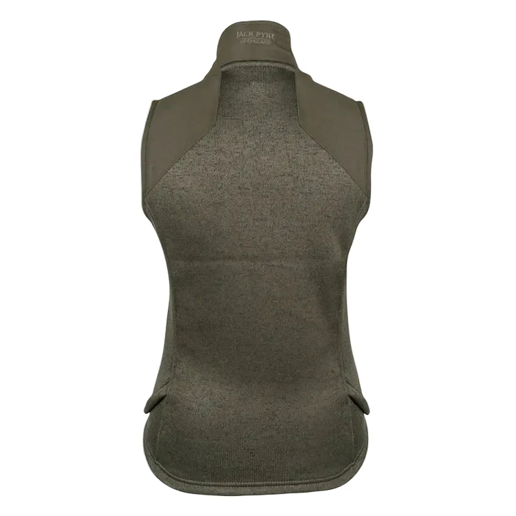 Jack Pyke Ladies Melange Fleece Gilet - Dark Olive - Image 2