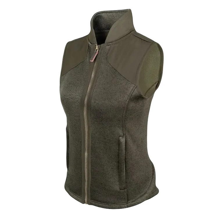Jack Pyke Ladies Melange Fleece Gilet - Dark Olive - Image 3