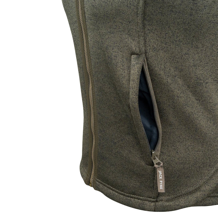 Jack Pyke Ladies Melange Fleece Gilet - Dark Olive - Image 5