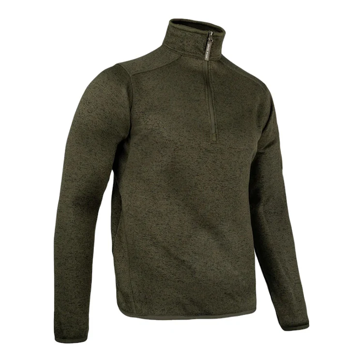 Jack Pyke Melange Quarter Zip Fleece - Green Fleck - Image 2