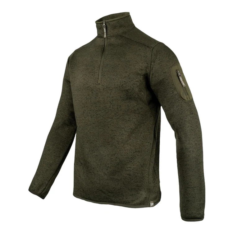 Jack Pyke Melange Quarter Zip Fleece - Green Fleck - Image 3