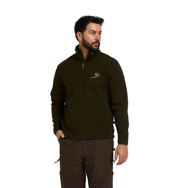 Jack Pyke Pheasant Motif Fleece Top - Olive - Image 4