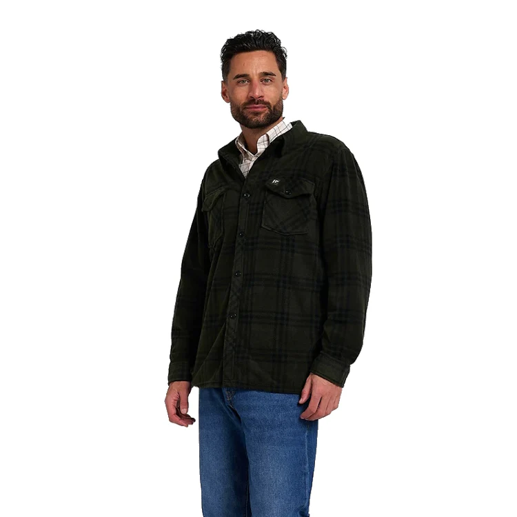 Jack Pyke Polar Fleece Shirt - Green Check - Image 2