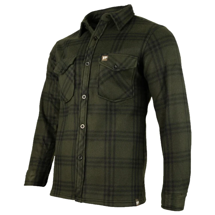 Jack Pyke Polar Fleece Shirt - Green Check - Image 3