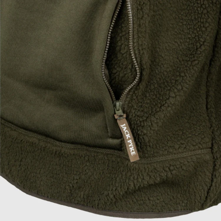 Jack Pyke Sherpa Pullover - Dark Olive - Image 7