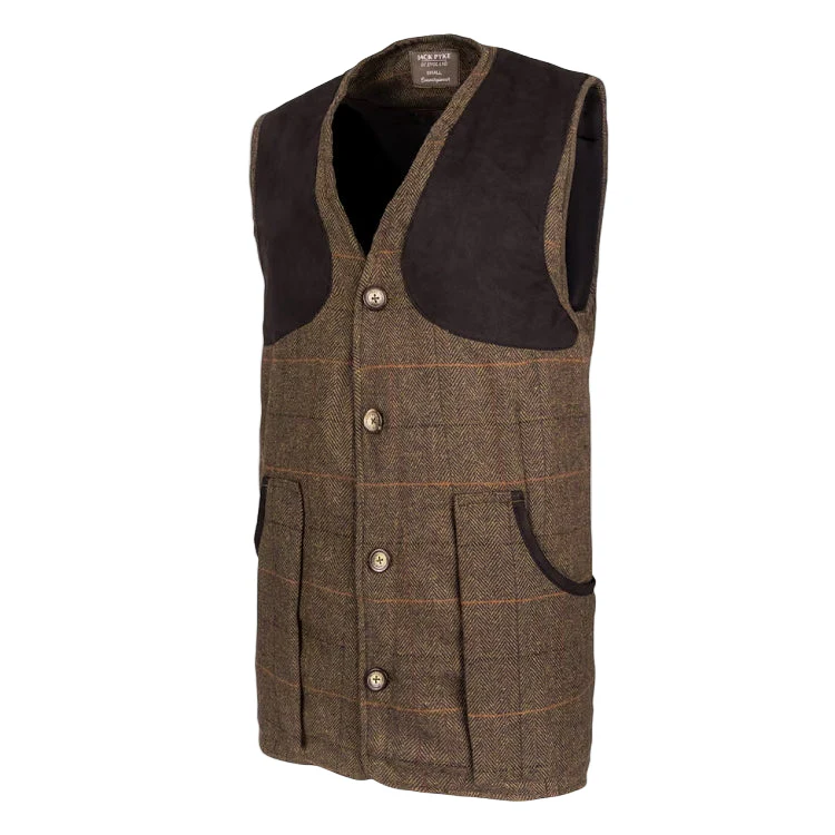 Jack Pyke Shooting Vest - Brown Tweed - Image 2