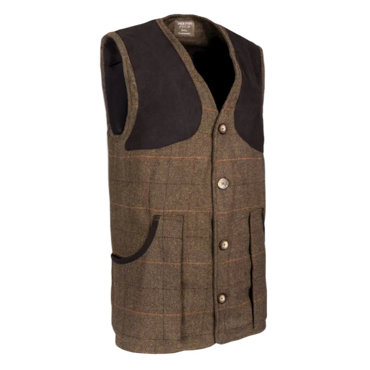 Jack Pyke Shooting Vest - Brown Tweed - Image 3
