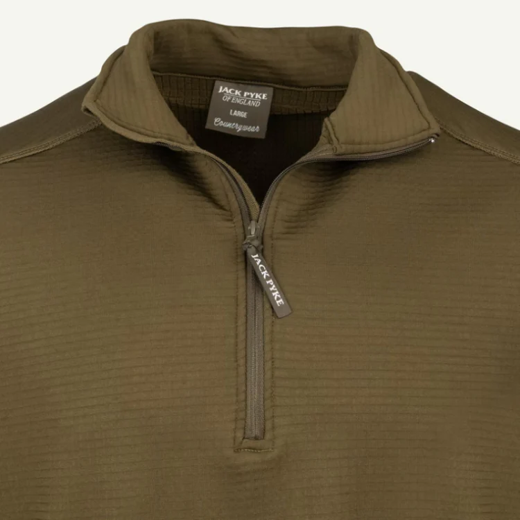 Jack Pyke Waffle Fleece Top - Green - Image 5