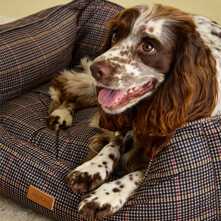 Joules Dog Box Bed - Henson Check - Image 6