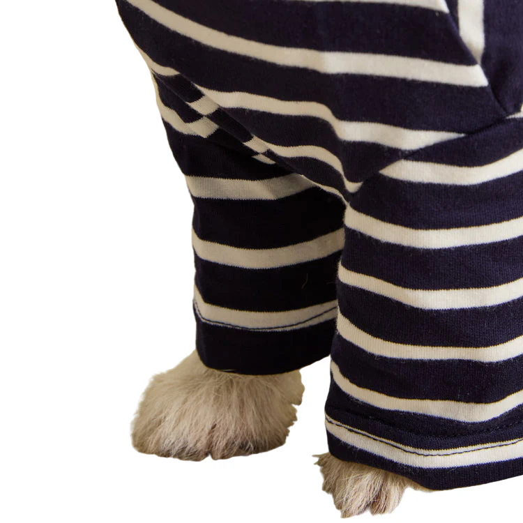 Joules Harbour Dog Top - Navy Stripe - Image 6