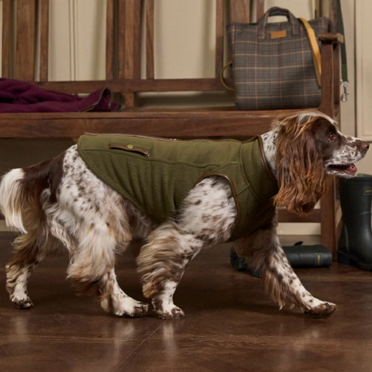 Joules Heritage Fleece Dog Coat - Khaki - Image 2