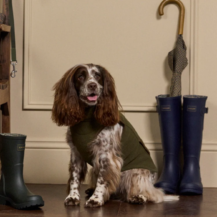 Joules Heritage Fleece Dog Coat - Khaki - Image 3